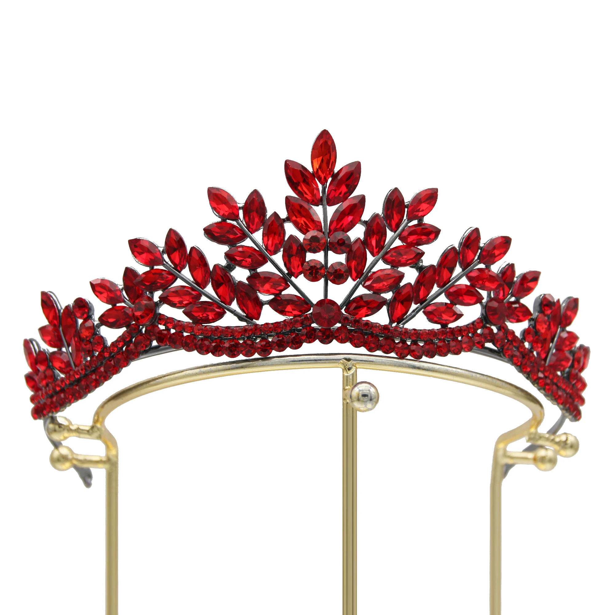 Wholesale Crowns And Gold Crystal Corona Blue Bridal Crowns And Tiaras Cheap Crown