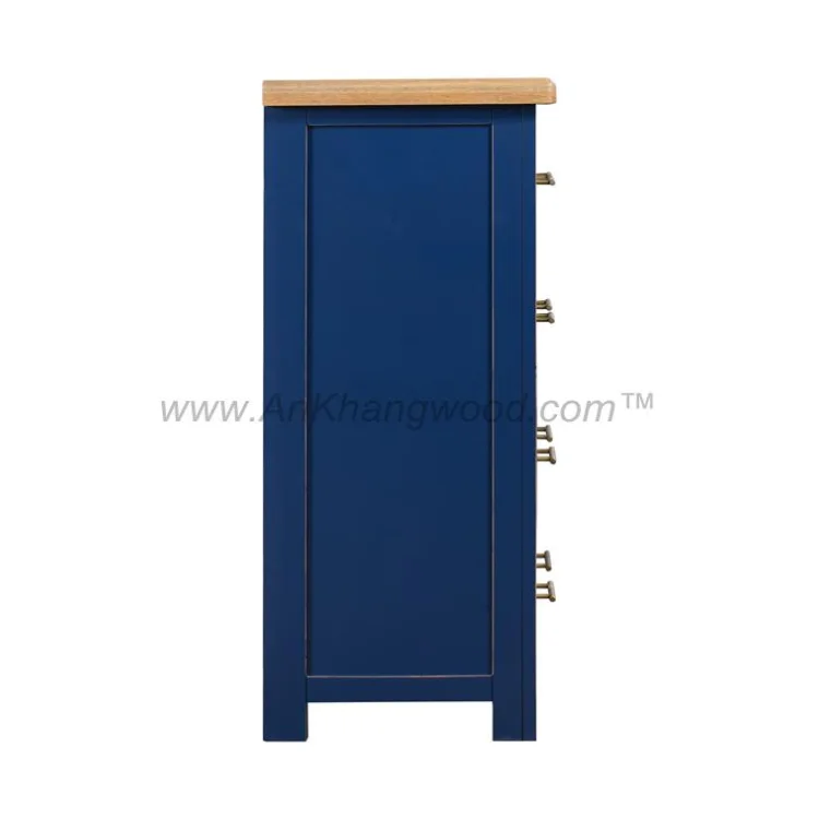 Wood Tallboy 5 Drawers Lowest Price New Design Bedroom Furniture For Hotel Oak/Pine/Acacia Solid Wood Vietnamese Factory