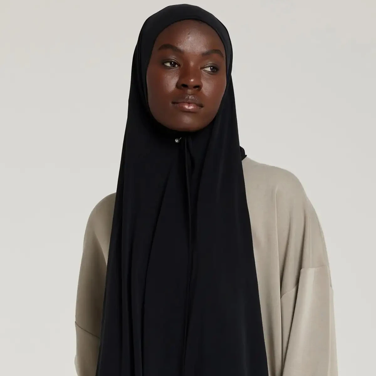 Mowing OEM Breathable Jersey New soft scarf hijab embroidery for muslim women Solid color Macron hijab