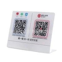 High Quality Customized Acrylic Sign Payment QR Holder Restaurant QR Code Holder