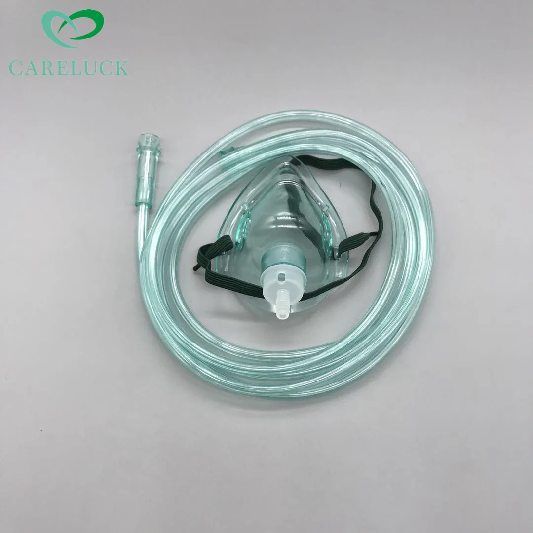 Pvc Disposable Medical Non-Rebreather Portable Oxygen Cylinder Mask Hyperbaric Chamber Oxygen Mask Snorkel Mask Oxygen