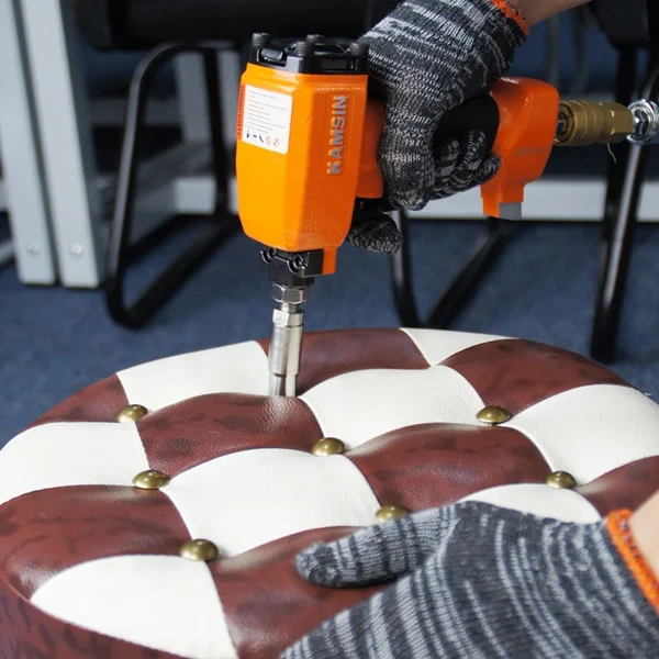 KAMSIN 0960 Deco Nailer 9.60mm Head Diameter Pneumatic Upholstery Tack Gun Decorative Nailer Furniture Used Decoration Nailer