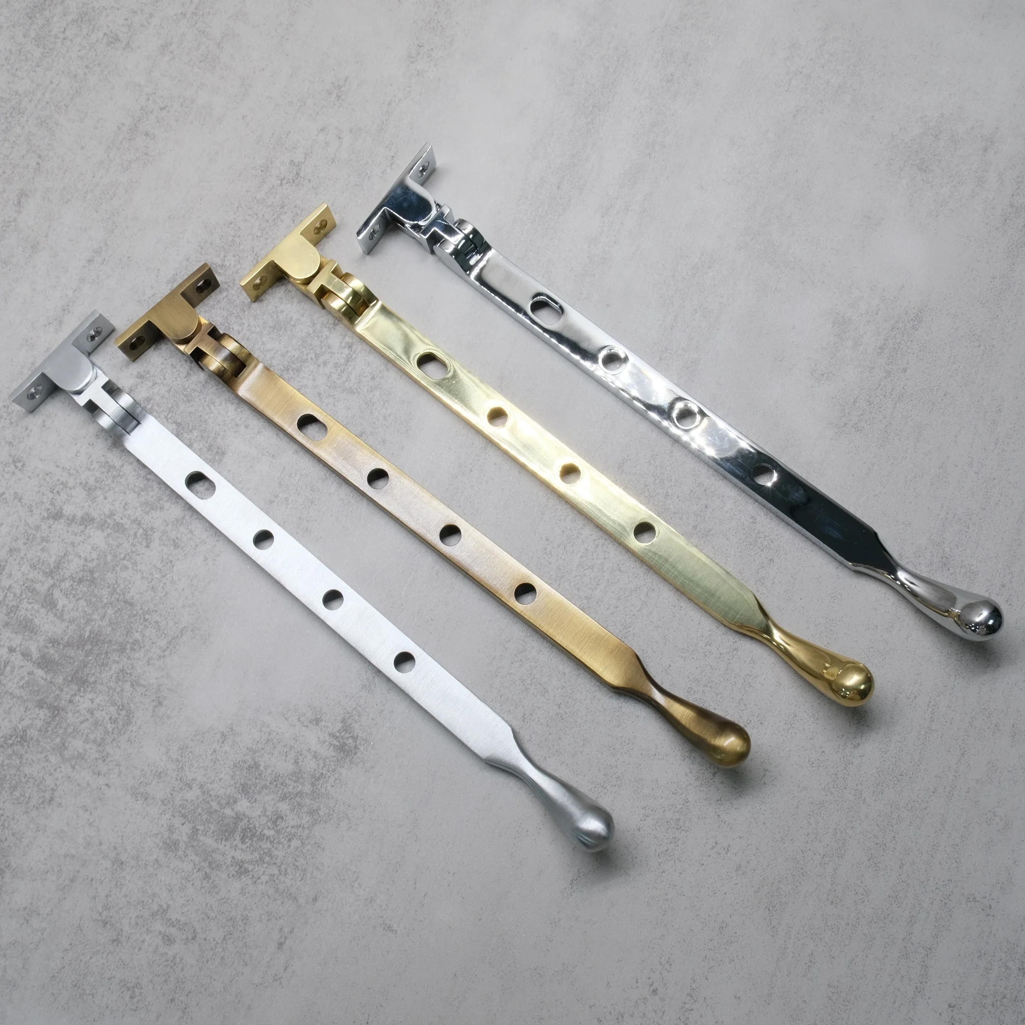 Casement stay metal brass satin nickel  window hardware heavy duty windows adjuster security window latches