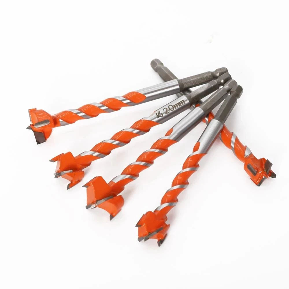 16mm-25mm Longer Forstner Tips Woodworking Hole Saw Cutter Hinge Boring Round Shank Drill Bits