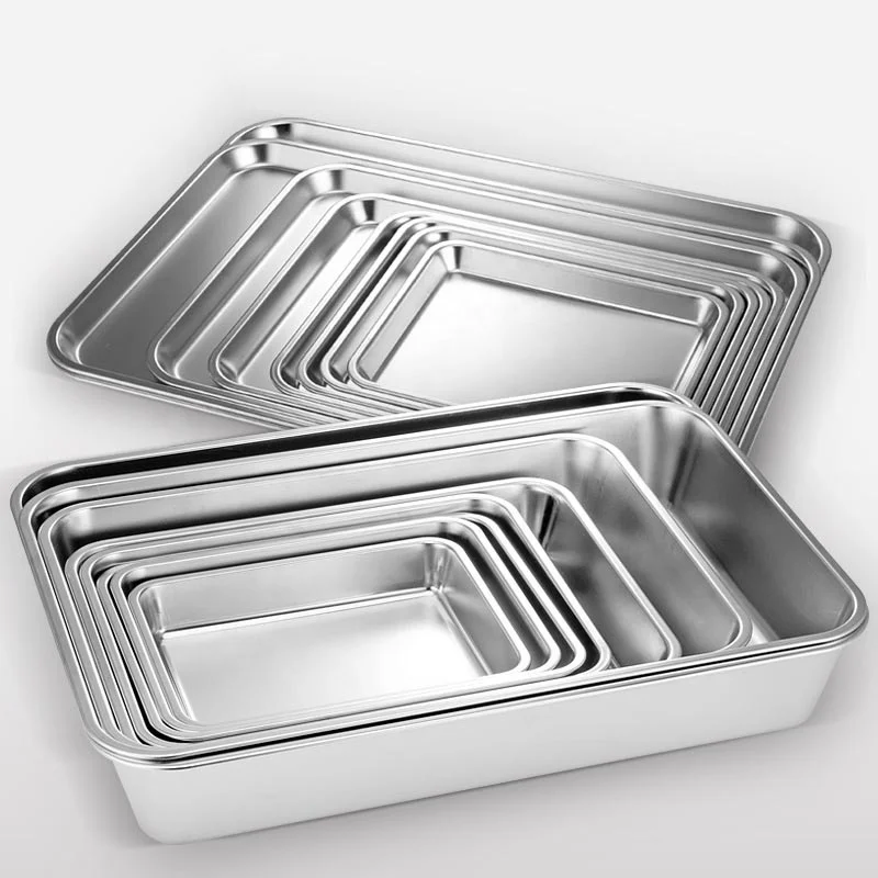 Stainless Steel Deep Roasting Pan Shallow Serving