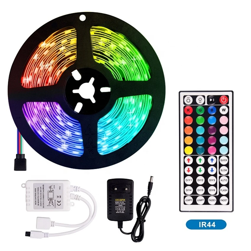 Высококачественная Водонепроницаемая светодиодная лента 5050 cob rgb 12 В с дистанционным управлением для дома