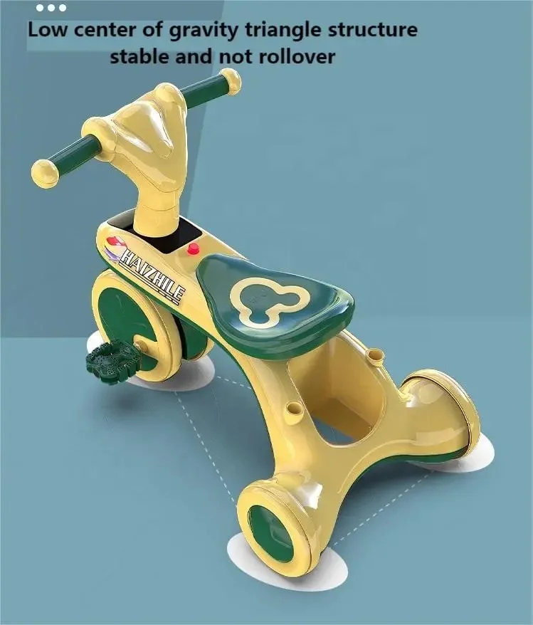 Toy tricycle is suitable for boys and girls can add push handle multi-function toy car