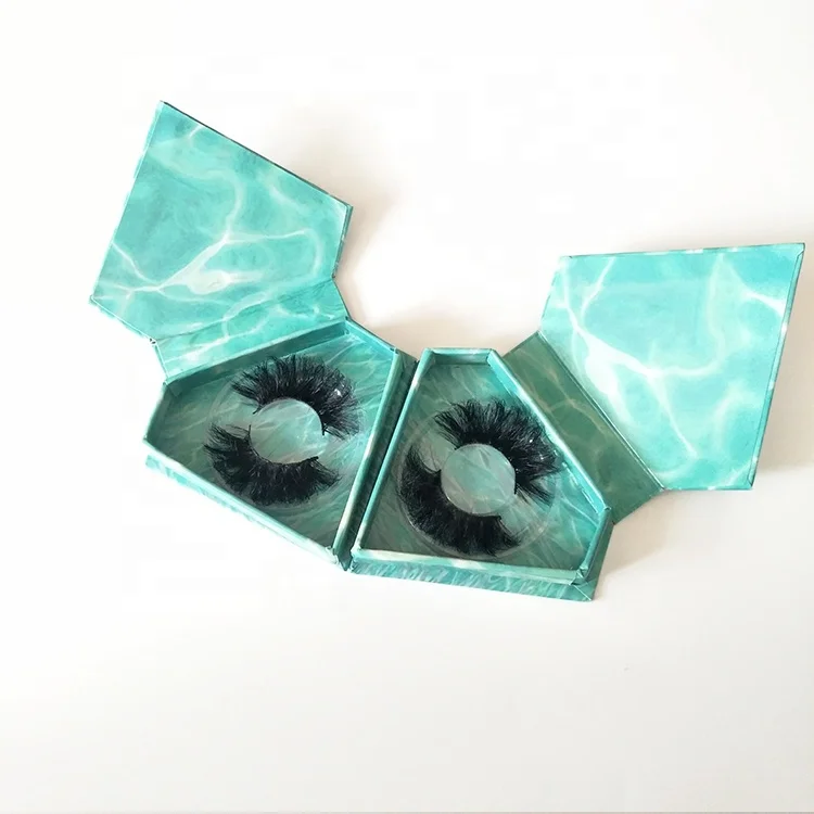 6D dramatic mink eyelash with packaging box handmade fluffy individual eyelashes 27mm long thick strip false lashes