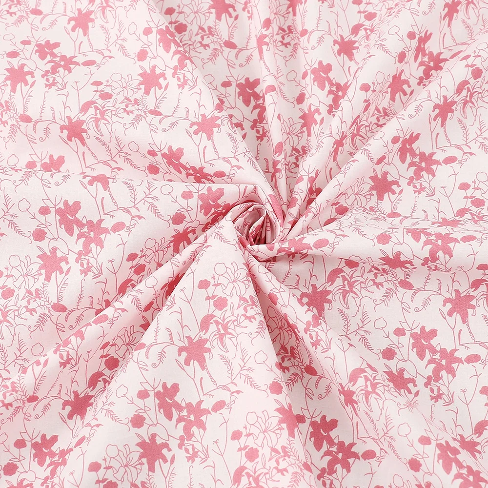 Natural 100% cotton sustainable plant base professional digital print 60s yarn hot selling floral fabric for fashion dress