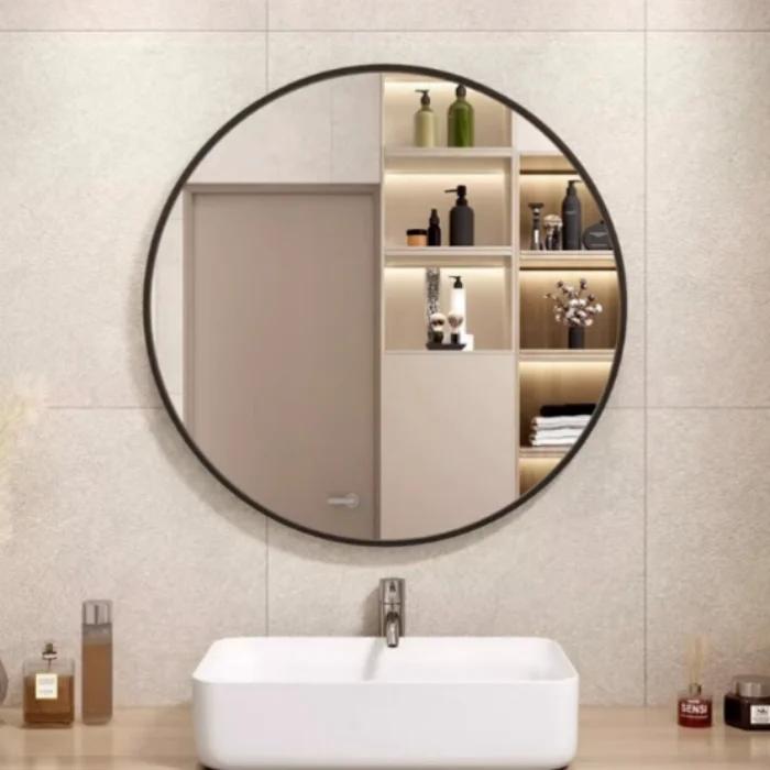 Backlight Led Bathroom Large Oval Mirror Wall Decorations Suspended Vanity Sink Mirror For Home