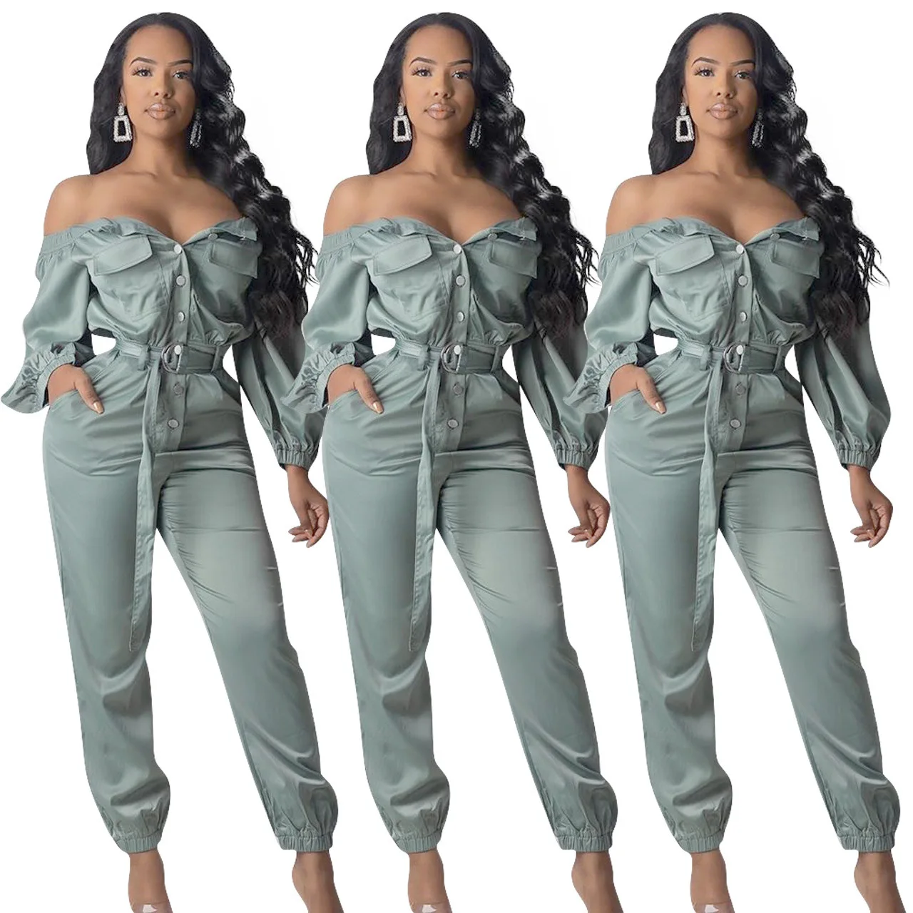
2021 Factory Price High Quality European And American Tooling Style Sexy Jumpsuit for wholesale 