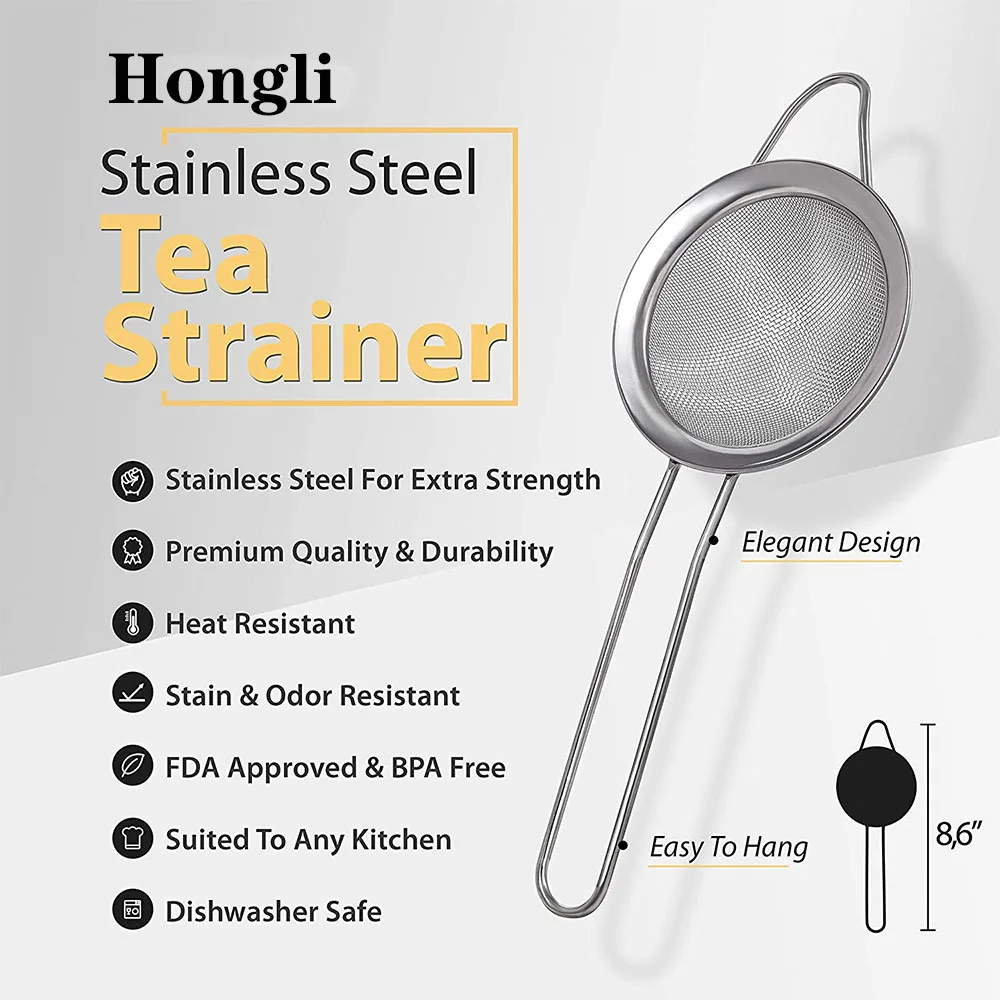 Stainless steel kitchen utensils sets Kitchen Accessories Cooking Serving Set in Skimmer Strainer , 10 size