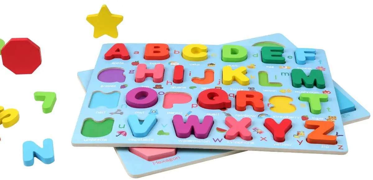 Baby Wood Puzzles Wooden Arabic Alphabet Puzzle Arabic 28 Letters Board Kids Early Learning Educational Toys for Children