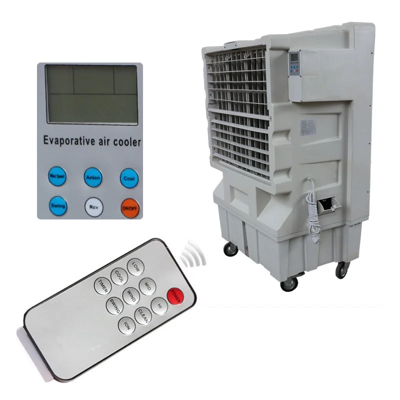 Осевой вентилятор с воздушным потоком 12000 м 3/ч, подвижный Испарительный воздухоохладитель