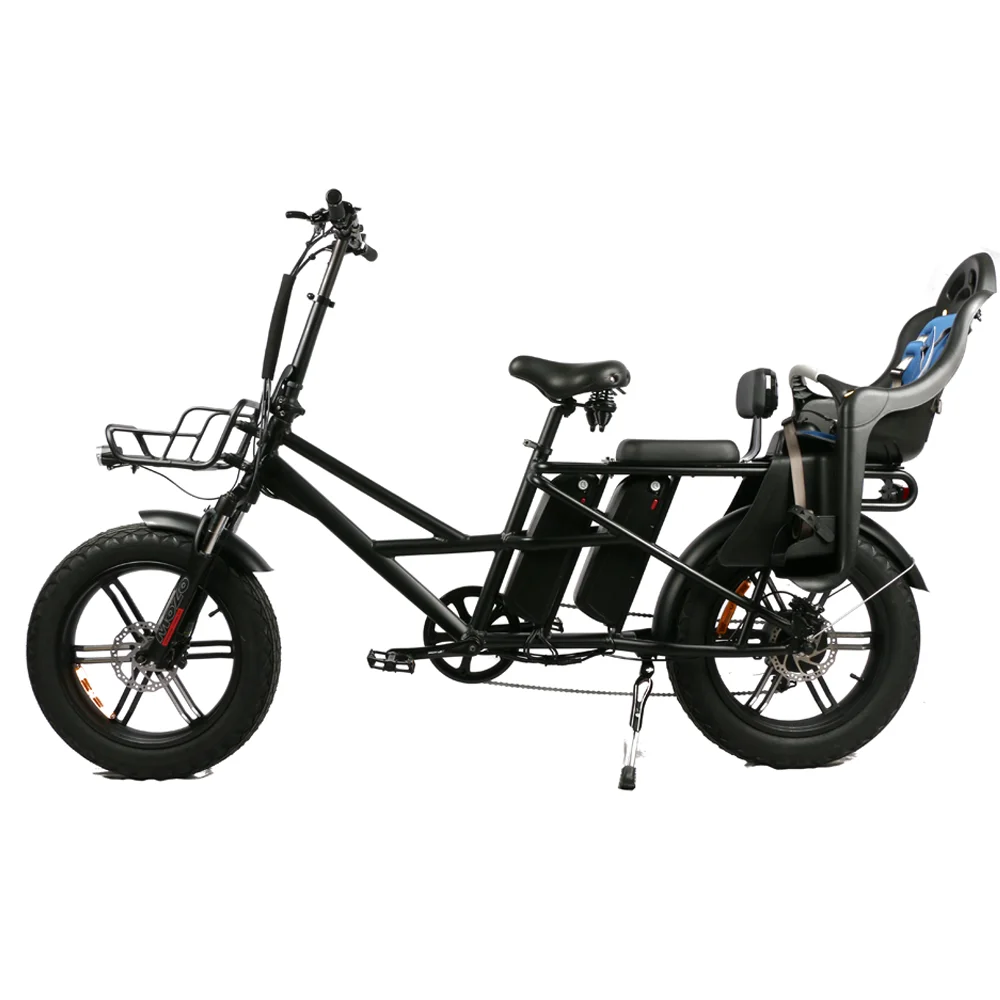 Baby seat 20 inch x 4.0 fat tire ebike 500w 750w fattire e bike adult with baby seat electric bike in sale