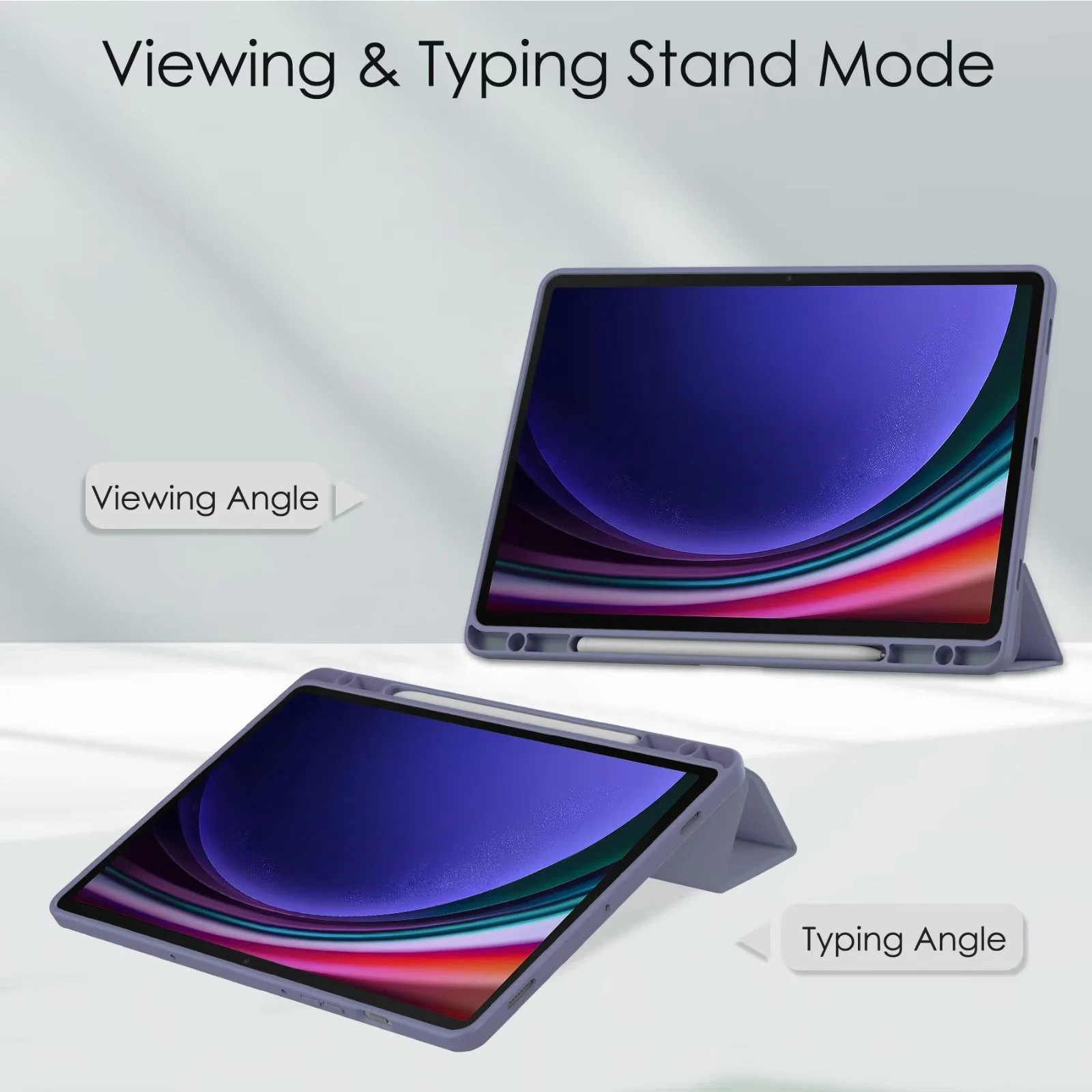 Auto Wake Sleep PU Leather Tablet Case For Samsung Galaxy Tab S9 S8 S7 S6 A8 Protect Case with Foldable Desktop Tablet Holder