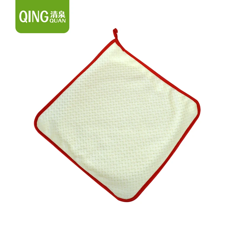 Clearance eco-friendly microfiber kitchen beige napkins towel 30x30 cm kitchen dish towel kitchen cleaning towel