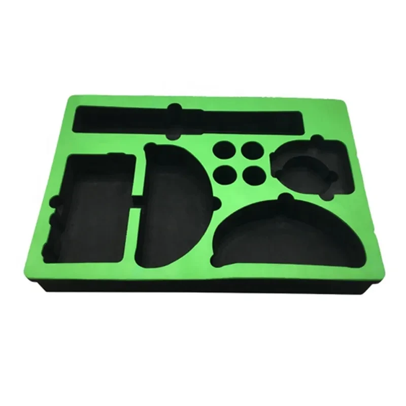EVA Blue and Black Red Green and Black CNC cut packing eva protecting foam