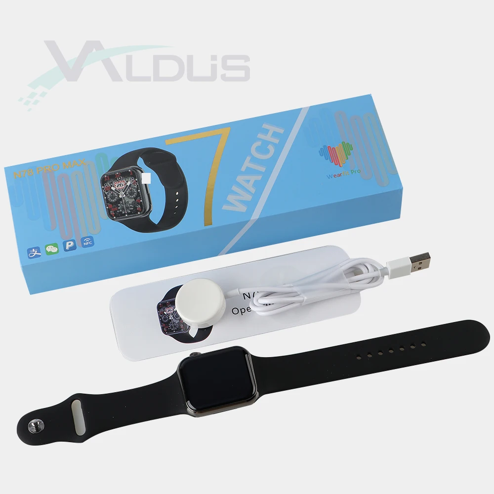Valdus 2022 Cheap NFC N78 Pro Max SmartWatch Price Wearfit Pro reloj inteligente Wearable Device Series 7 8 Smart Watch
