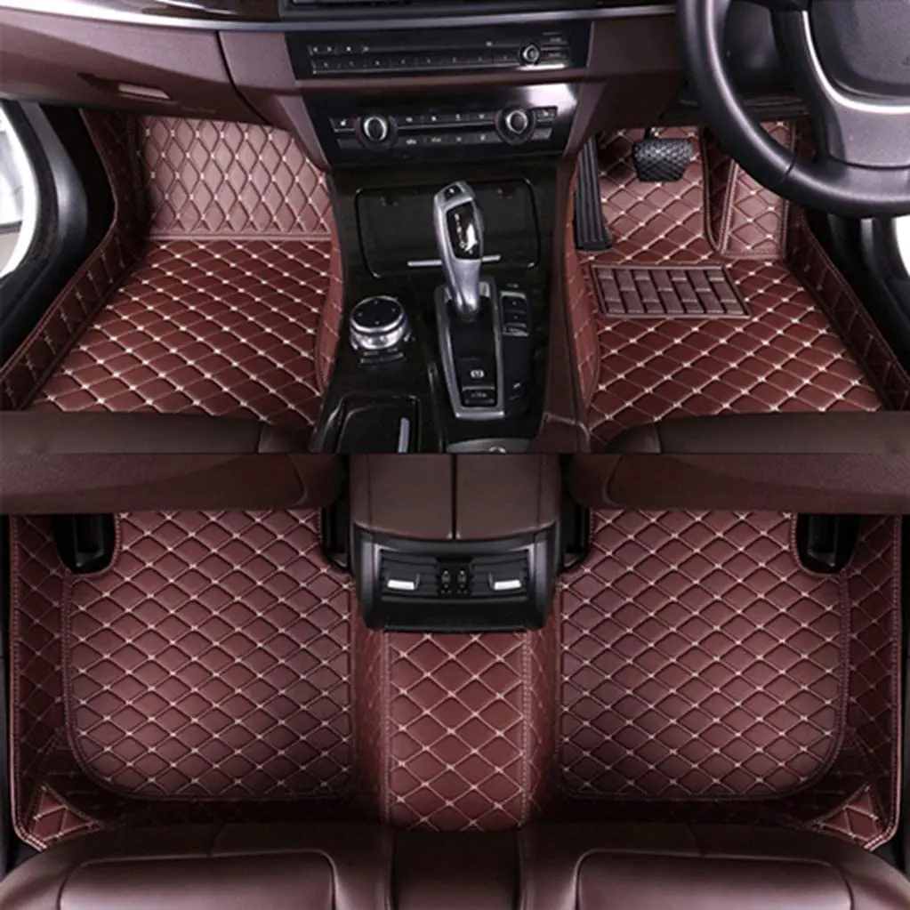 Discover Black With Beige Stitching New Design Luxury Unique 3D Sedan Heated Car Floor Mats For Toyota Tacoma Super Crew