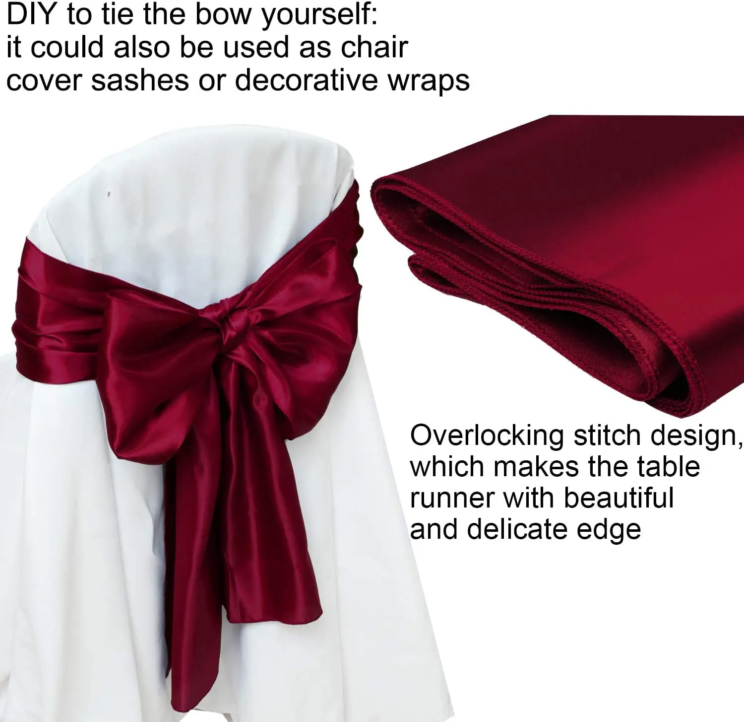 Satin Table Runner Long Bright Silk and Smooth Fabric Party Table Runner for Wedding Banquet Party Decoration