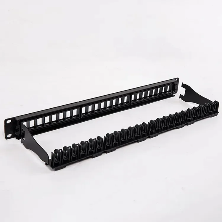 1U UTP Blank 24port patch panel with back bar unshielded Modular distribution frame empty frame patch panel