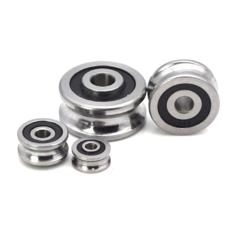 WaveTopSign 5Pcs U Deep Groove Ball Bearings SG10 SG15 SG20 SG25 Double Row Miniature Pulley Steel Transmission Eccentric Wheel