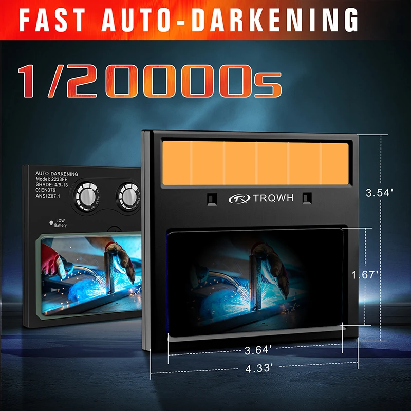 mig welder arc mig tig head mounted auto darkening welding helmet