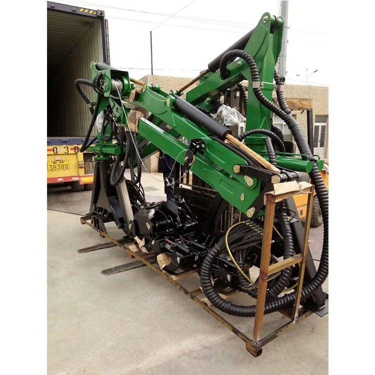 
hydraulic lifts log crane loader for ATV log trailer with log harvester head grab 