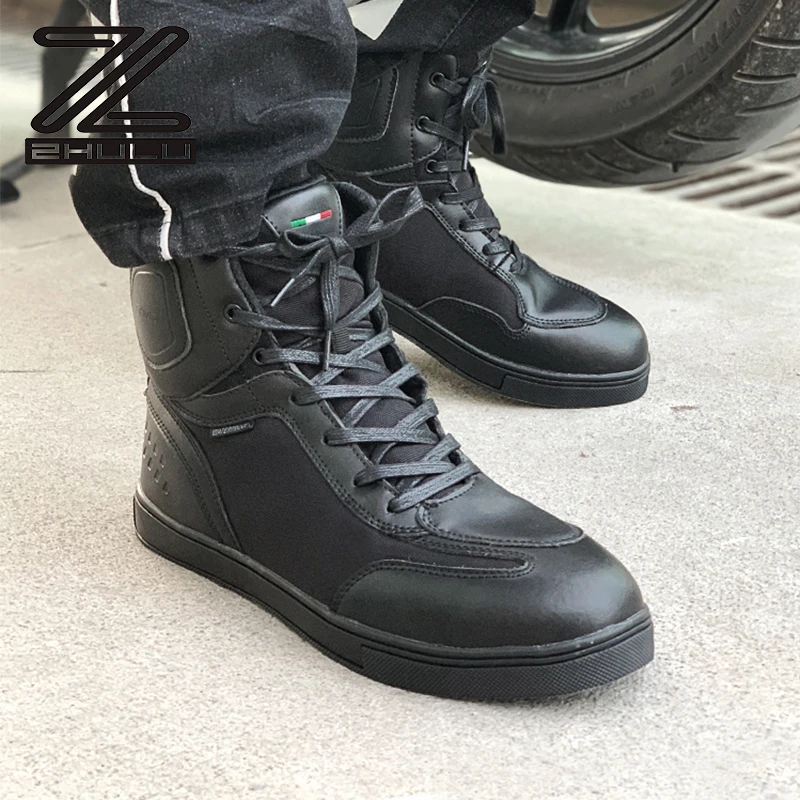 Wholesale Leather Racing Motorcycle Boots Street Waterproof Breathable Motorcycle Riding Boots