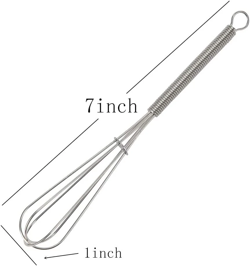 Hot sales 7 inch stainless steel mini Whisk with stainless steel handle