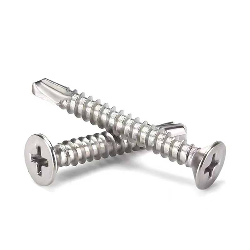5.5mm B8 B8M B8T A453 GR660 A286 18-8 Stainless Steel Phillips Drive Flat Head Round Head Self Drilling Roofing Screw DIN7504