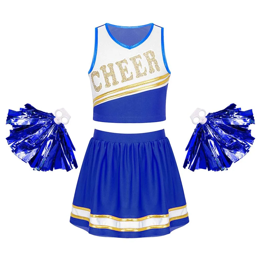 Personalized custom purple sublimation cheerleading uniform polyester cheap cheer uniforms