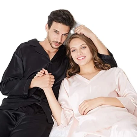 
Pajamas for Men 2 Piece Set Real 100 Soft Mulberry 22 Momme Lightweight Male Pjs 