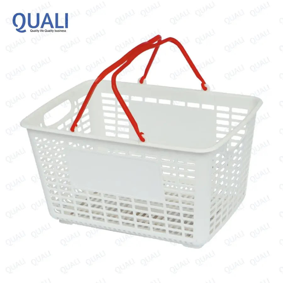 Quali Cosmetics Store Plastic Shopping Basket 15L Single Handle Plastic Basket