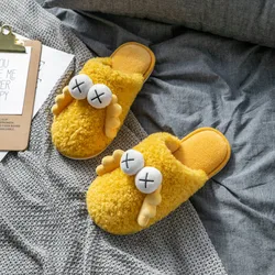 Luxury fluffy flat bottomed plush faux fur open toed slippers indoor home women slippers