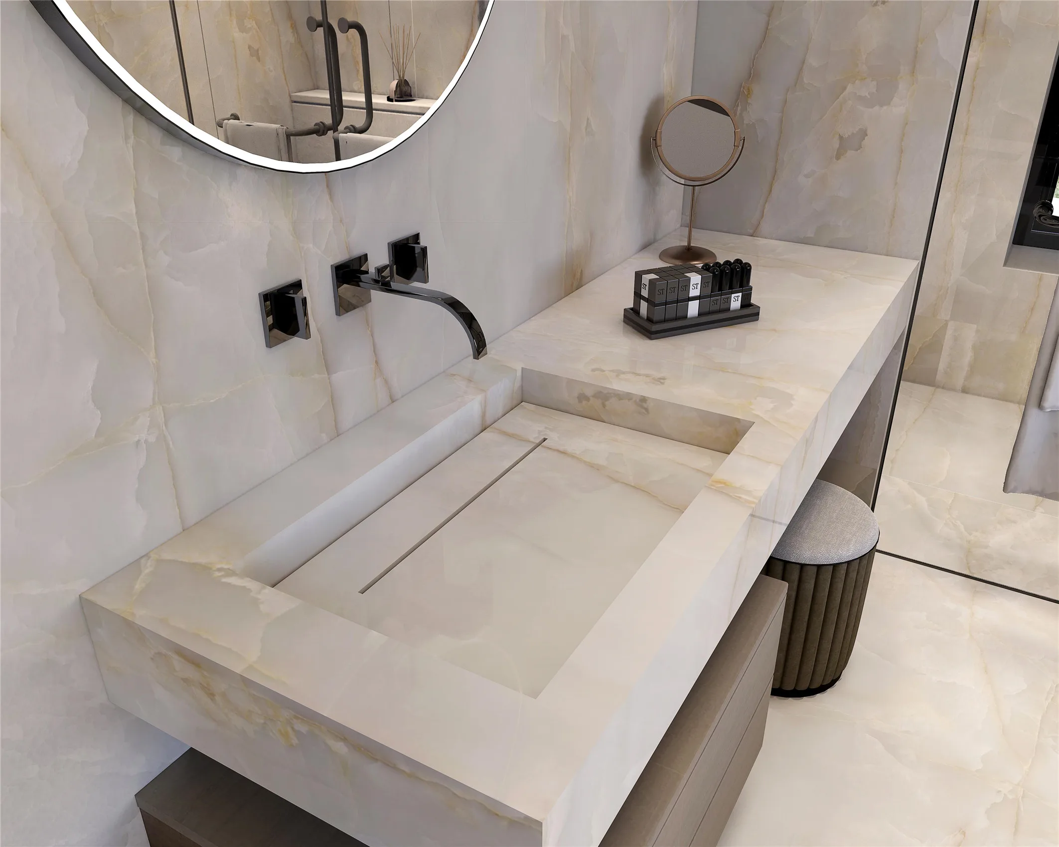 Beata Sintered Stone Tile 1600*3200*12mm for Living Room Floor Slabs Extra Large Format Thin Sinter Stone Slab