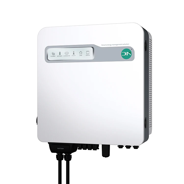 Single 6kw 8kw Phase  Pure Sine Wave Hybrid Solar Inverter on Off Grid OEM Battery City Charge Mode Solar PV Energy System