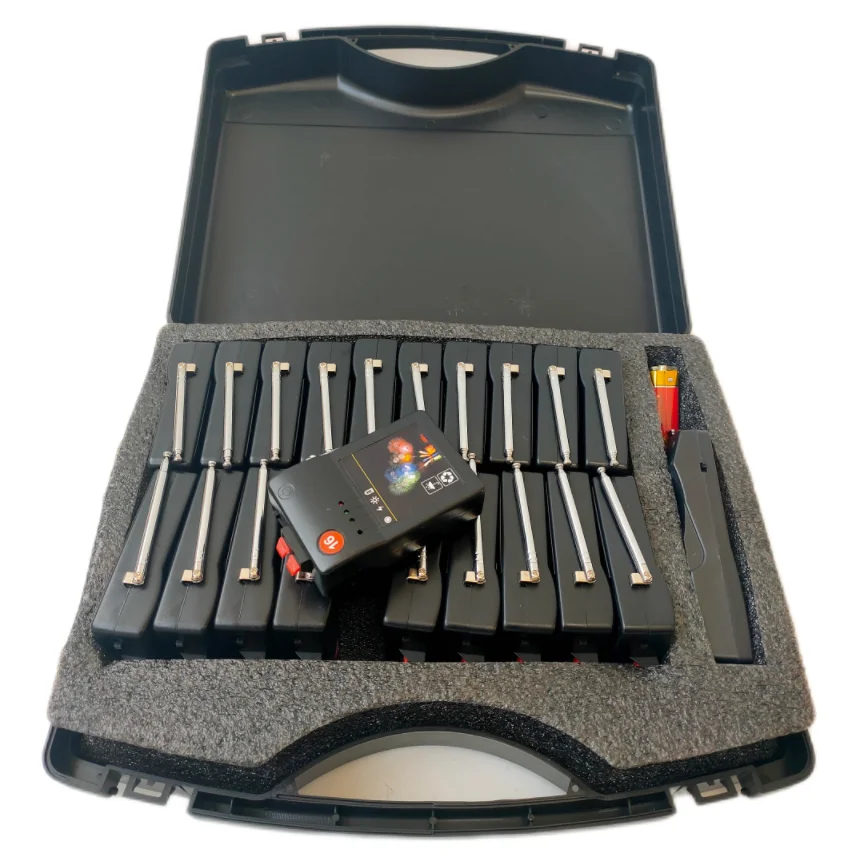 20 Cue Cold Electric Igniters Base Rotate Swing Wheel Wireless Remote Control Stage Fountain Fireworks Firing System