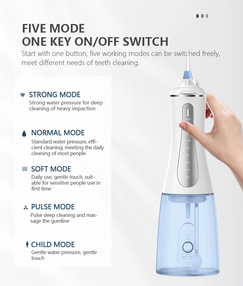  Home Used Portable Oral Water Jet Electronic Rechargeable Teeth Irrigator