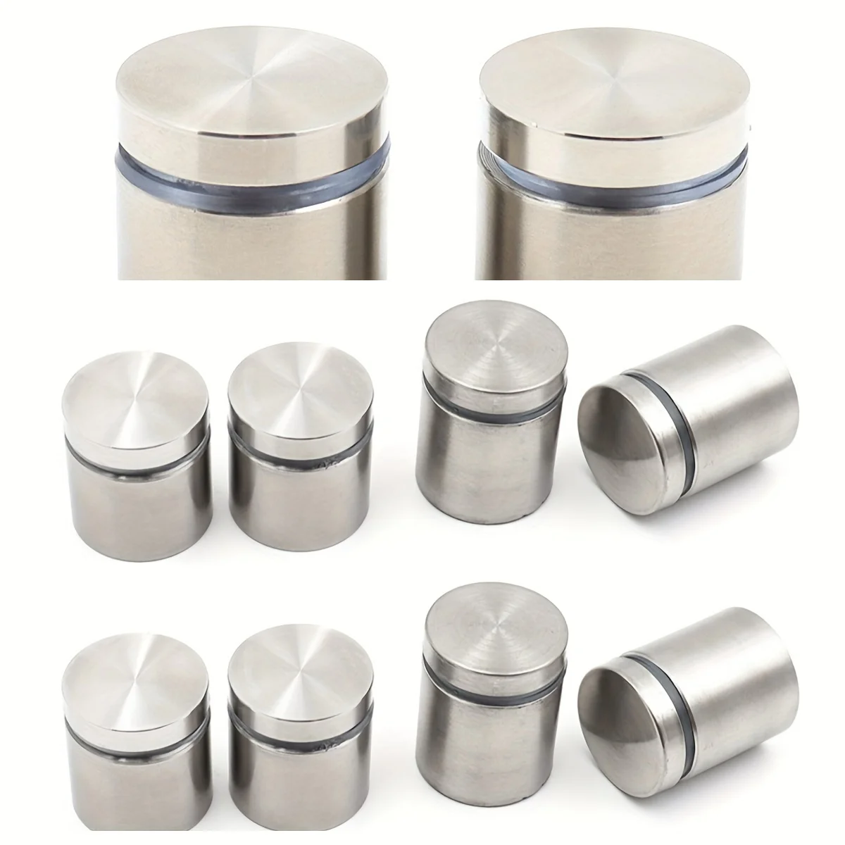 Stainless Steel Glass Standoff Screw Wall Mount Sign Holder Advertising Pin Railing Fixing Nail for Display