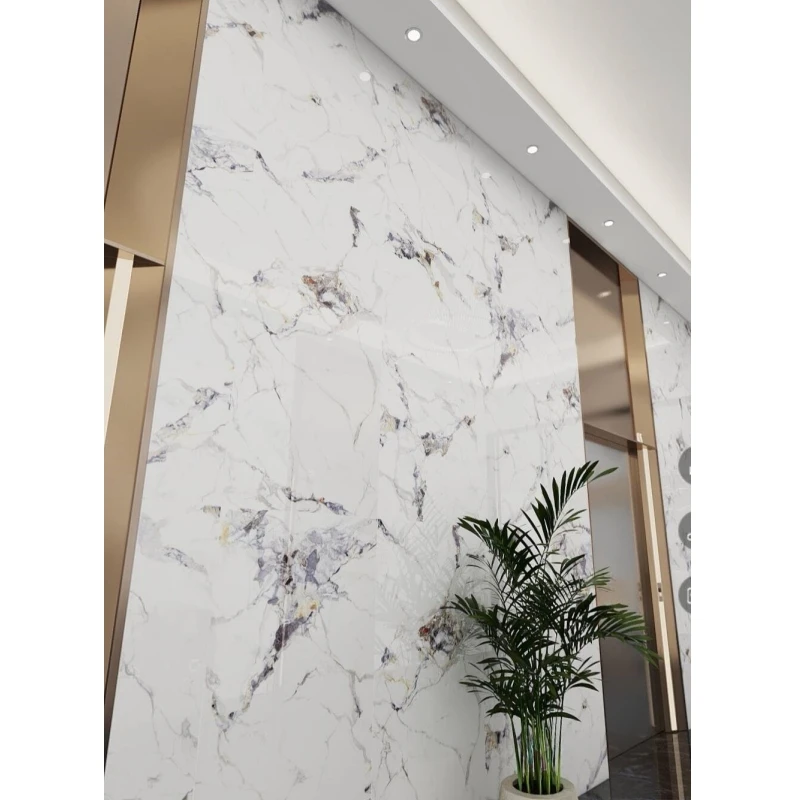 Wholesale Luxury polished glazed marble look slab wall tiles for sale large marble slab porcelain tile for living room