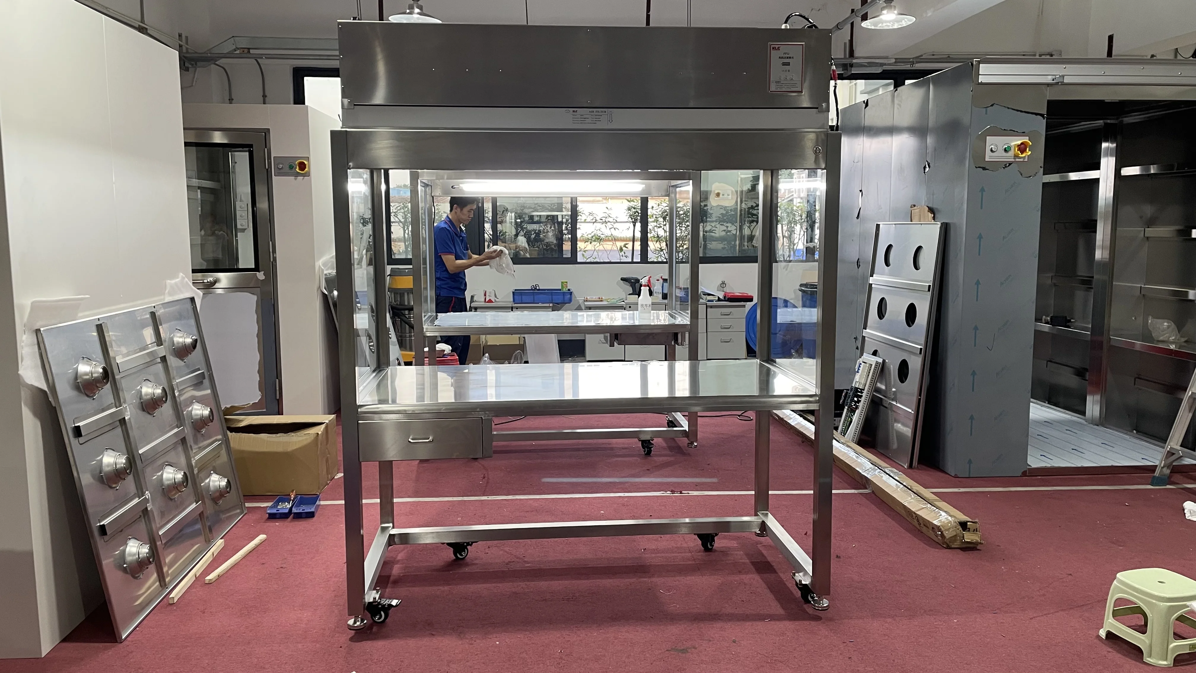 Vertical Air Supply Laminar Flow HoodDesktop Clean Bench for laboratory Laminar Flow Small Cabinet Equipment