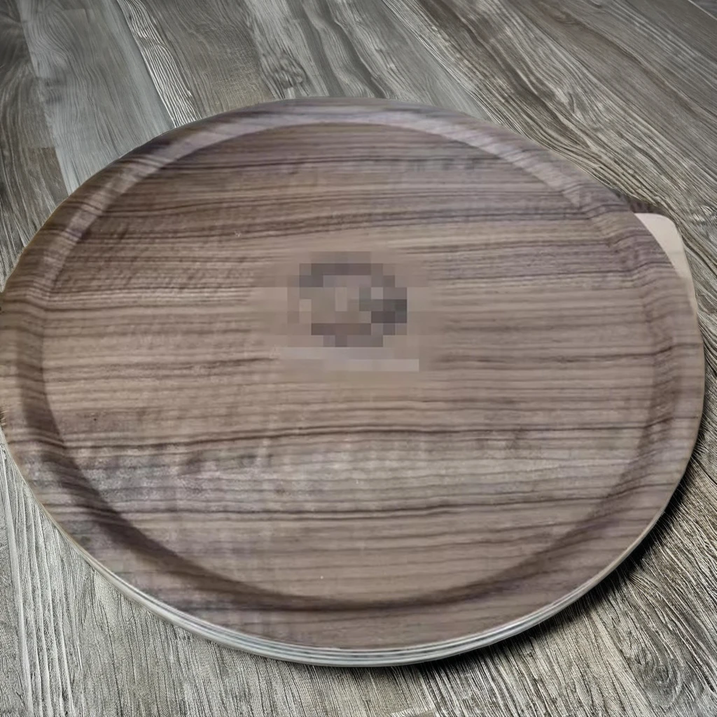 High Quality round Wooden Serving Plates Dishes Classic Design Wood Dinnerware Tray Sets for Parties Made in India-New Model