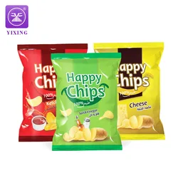 Laminated Custom plastic bags puffs food popcorn potato chips packaging bag for Snack