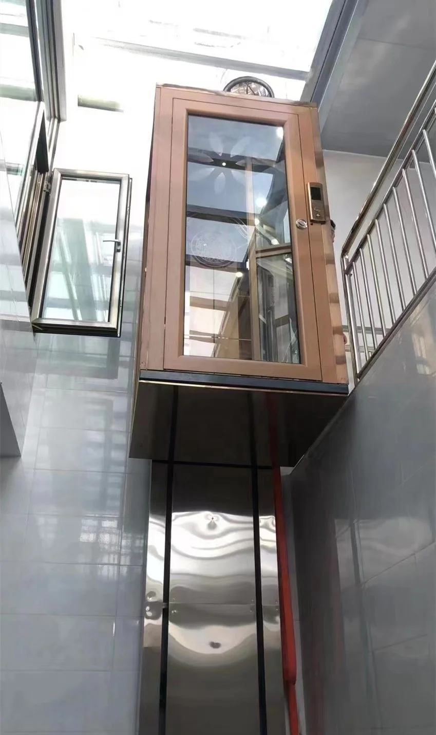 4 floors 3 stop passenger lift elevator compact home lift