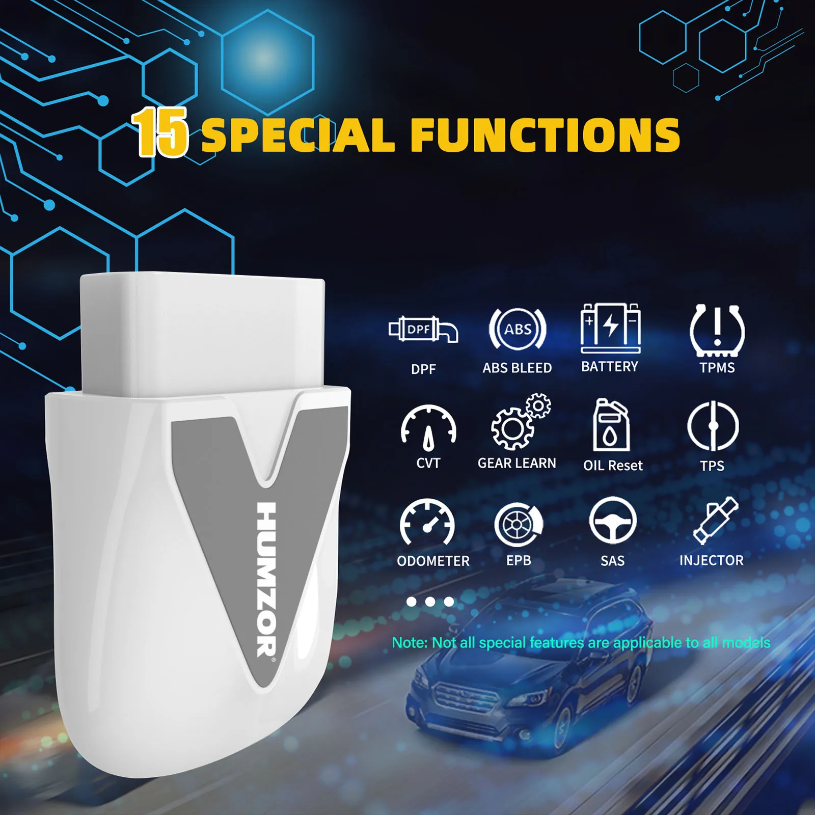 2022 Newest Full Version OBD Diagnoses ECU Coding OBD2 Code Reader Multi-Reset Functions Humzor NEXZSCAN NL300 Free Sotfware