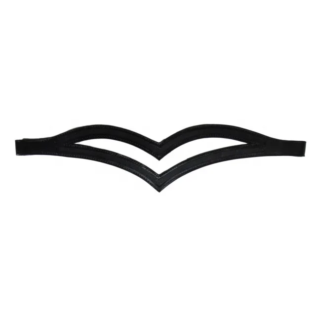 Best Quality Premium Genuine Real Leather Empty channel DIY leather Double V-shaped brow band for bridles for horses Exclusive