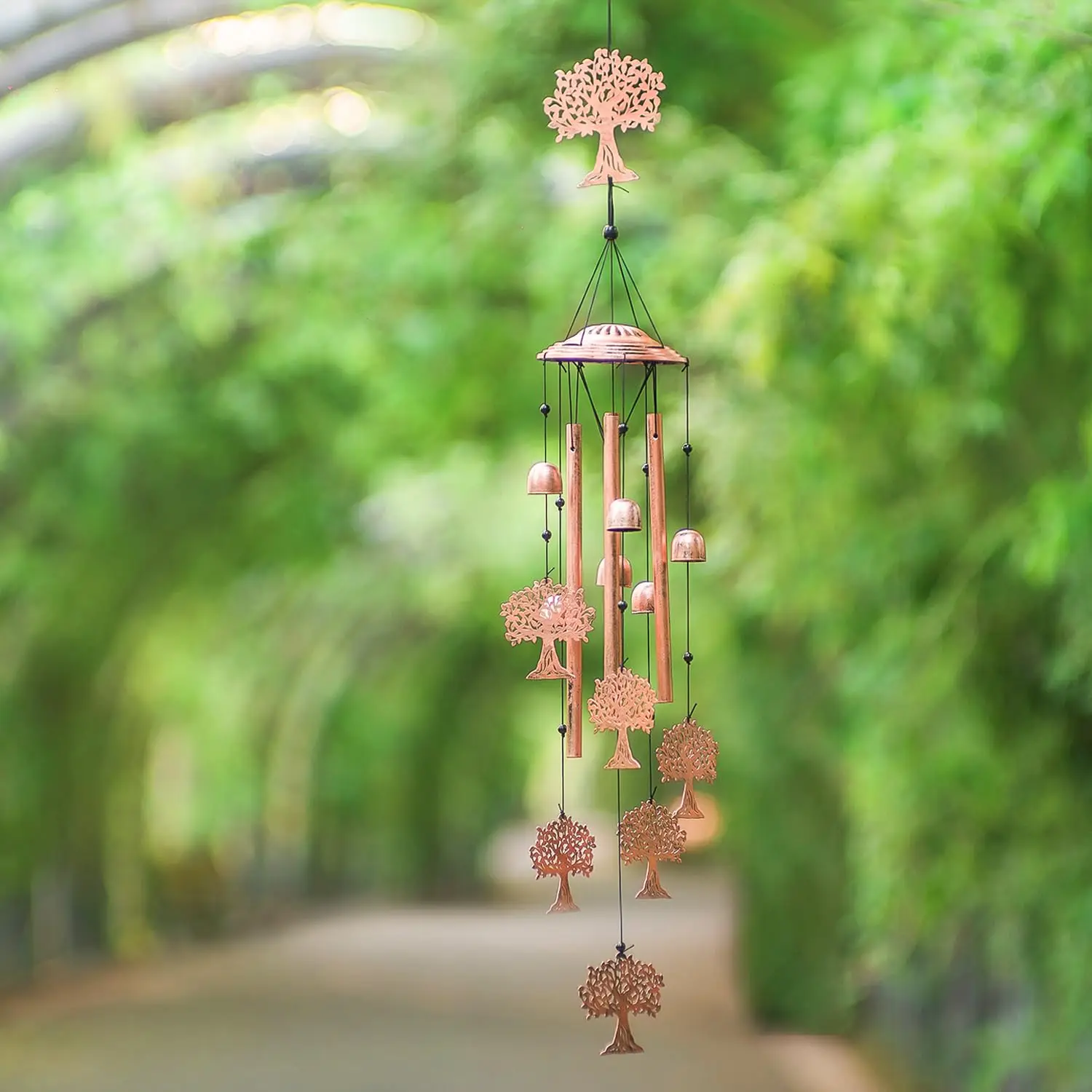 Outdoor Wind Chimes Tree of Life Metal Garden Decoration Holiday Gifts for Terrace