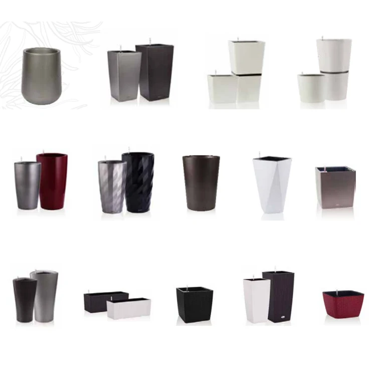 Nordic Creative Modern Minimalist Self Watering Plastic Flower Pots Balcony Courtyard Large Planters for Home Garden Hotel Decor